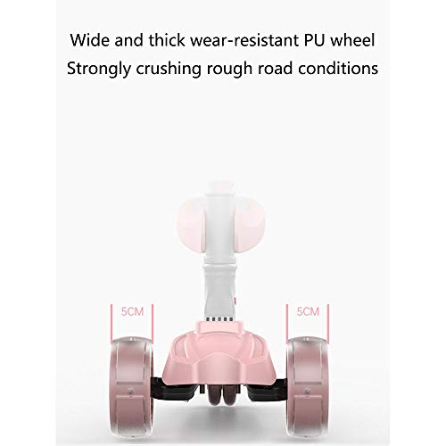 Raincoat Children's 3-Wheel Scooter Anti-Skid Deck with Inclined Steering wit...