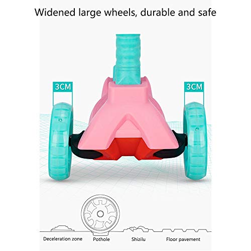 Raincoat Children's 4-Wheel Scooter-tilt Steering-Foldable and Height Adjusta...