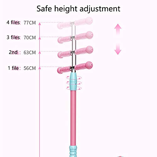 Raincoat Children's 4-Wheel Scooter-tilt Steering-Foldable and Height Adjusta...