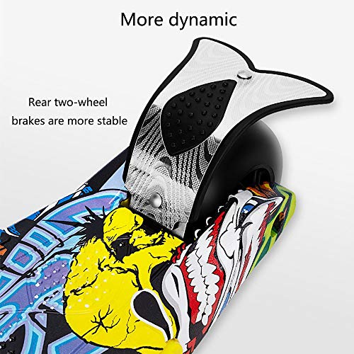 Raincoat Children's 4-Wheel Scooter-tilt Steering-Foldable and Height Adjusta...