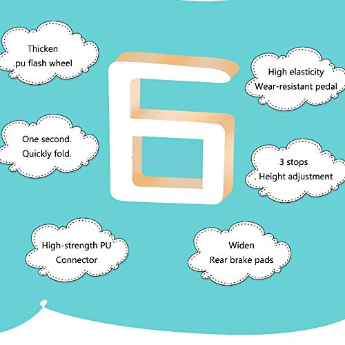 Raincoat Four Wheel Scooter-Foldable and Height Adjustable-Flashing LED Light...