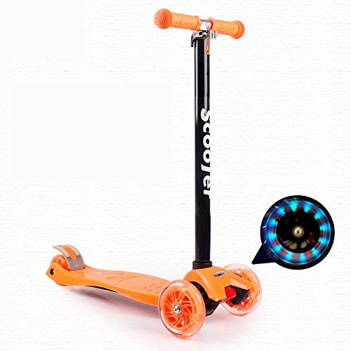 Raincoat Four-Wheel Scooter with Led Light-Emitting Wheels Adjustable Handle ...