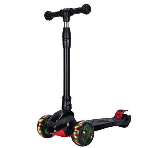 Raincoat Kids 3 Wheel Scooter Anti-Slip Deck Lean to Steer Adjustable Height ...