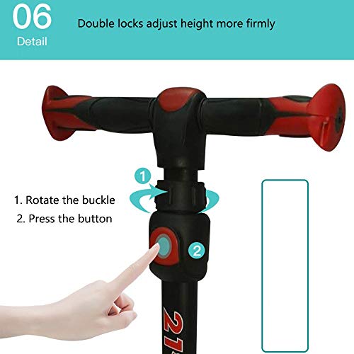 Raincoat Kids 3 Wheel Scooter Featuring Led Light-Up Wheels Adjustable Height...