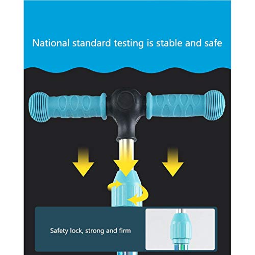 Raincoat Kids 4 Wheel Scooter Adjustable Height Featuring Led Light-Up Wheels...