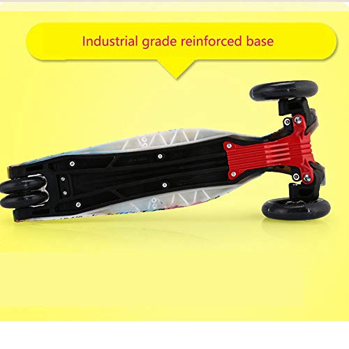 Raincoat Kids 4 Wheel Scooter Anti-Slip Deck Lean to Steer Adjustable Height ...