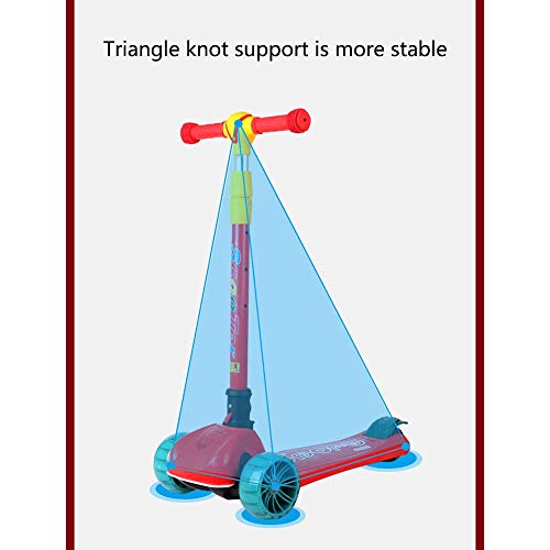 Raincoat Kids 4 Wheel Scooter Featuring Led Light-Up Wheels Adjustable Height...