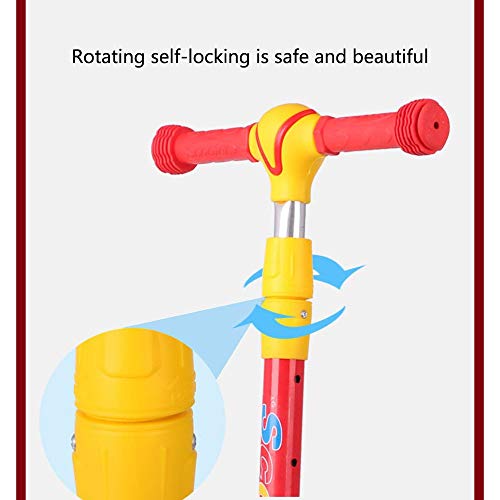 Raincoat Kids 4 Wheel Scooter Featuring Led Light-Up Wheels Adjustable Height...