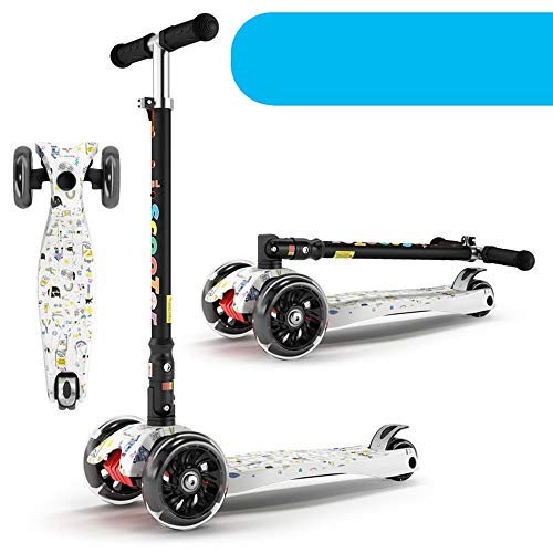 Raincoat Light Weight 4 Wheel Tilt and Turn Kick Scooter with Led Light Up Wh...