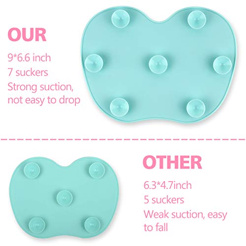 Ranphykx Silicon Makeup Brush Cleaning Mat Makeup Brush Cleaner 9x6.6 inch Bi...