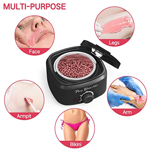 Ranrose Wax Warmer for Hair Removal Black, 500ML Melting Wax Pot Machine Elec...