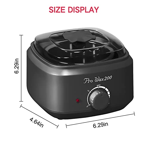 Ranrose Wax Warmer for Hair Removal Black, 500ML Melting Wax Pot Machine Elec...