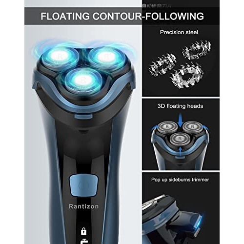 Electric Razor for Men, Dry&Wet 3D Mens Electric Shaver with Pop-up Trimmer, ...