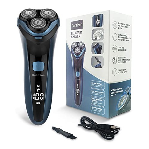 Electric Razor for Men, Dry&Wet 3D Mens Electric Shaver with Pop-up Trimmer, ...