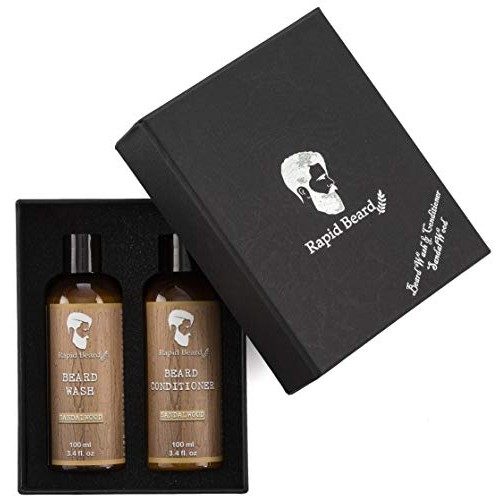 Beard Shampoo and Beard Conditioner Wash & Growth kit for Men Care - Sandalwo...
