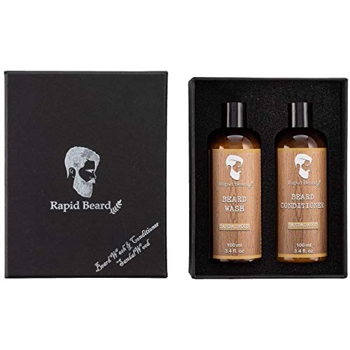 Beard Shampoo and Beard Conditioner Wash & Growth kit for Men Care - Sandalwo...