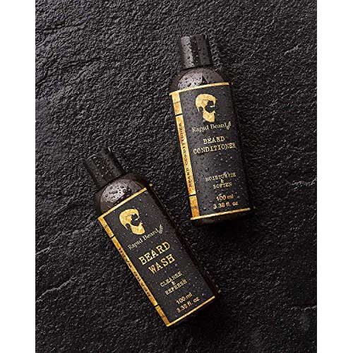 Beard Shampoo and Beard Conditioner Wash & Growth kit for Men Care - Softener...