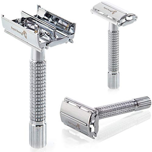 Shaving Kit for Men Wet Shave - Safety Razor with 10 blades, Shaving Badger H...