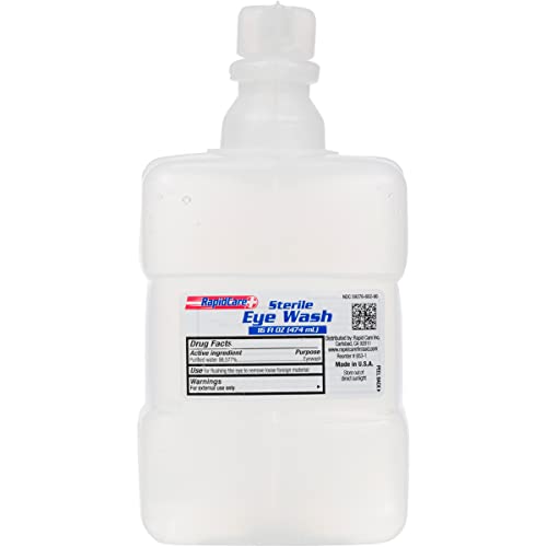 Rapid Care First Aid 667-16-1 16 oz Eye Wash & Chemical Skin Wash Station, Re...