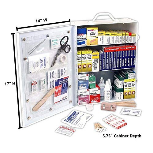 Rapid Care First Aid 80094 3 Shelf ANSI/OSHA Compliant All Purpose First Aid ...