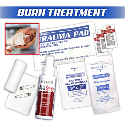 Rapid Care First Aid 80094 3 Shelf ANSI/OSHA Compliant All Purpose First Aid ...