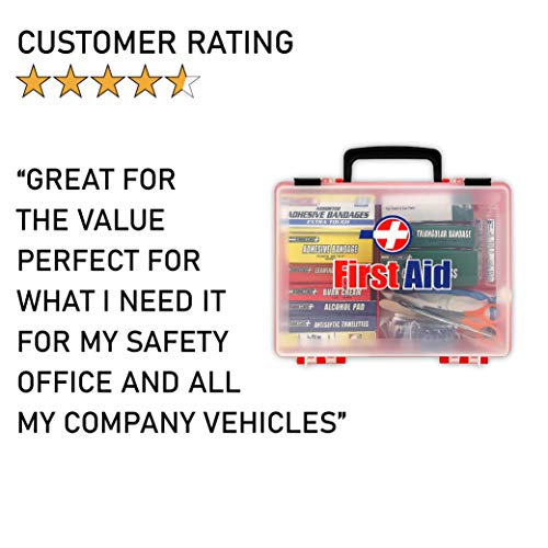 Rapid Care First Aid 81131 Premium 25 Person OSHA/ANSI Compliant Unitized Fir...