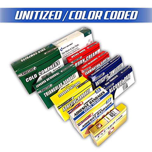 Rapid Care First Aid 81131 Premium 25 Person OSHA/ANSI Compliant Unitized Fir...