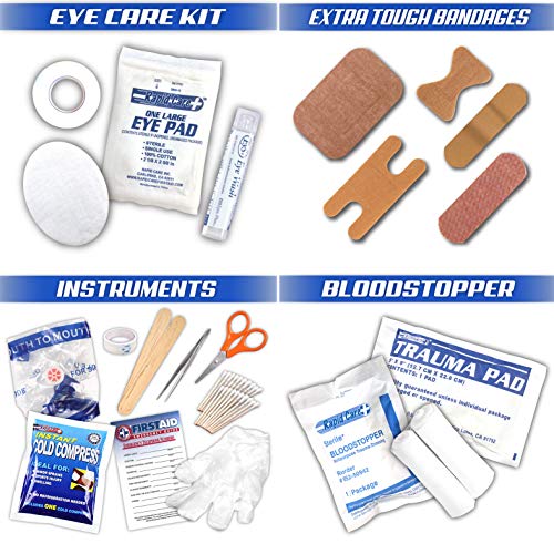 Rapid Care First Aid 81131 Premium 25 Person OSHA/ANSI Compliant Unitized Fir...