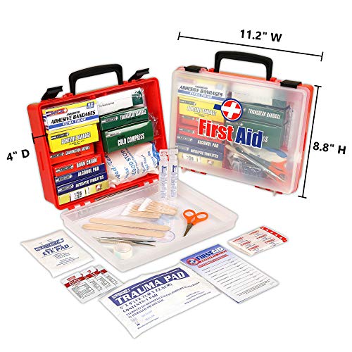 Rapid Care First Aid 81131 Premium 25 Person OSHA/ANSI Compliant Unitized Fir...