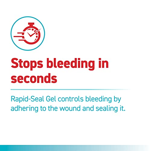 Rapid-Seal Antibacterial Wound Gel (1 Count) | Stops Bleeding in Seconds, Ide...