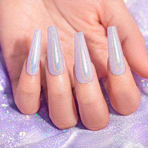 RARJSM Holographic Nail Polish Gorgeous Glossy Holographic Soak off 1PCS 7.5M...