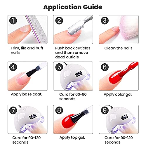 RARJSM Pearl Gel Nail Polish, Light Pink Glitter Drawing Gel Polish Soak Off ...