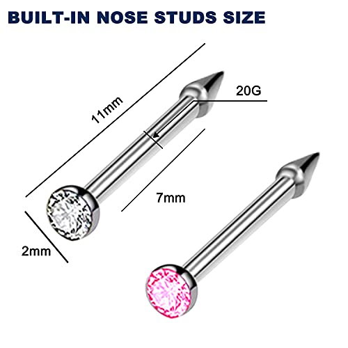 4-Pack Nose Piercing Kit, Disposable Self Piercing Kit with Built-in Nose Stu...