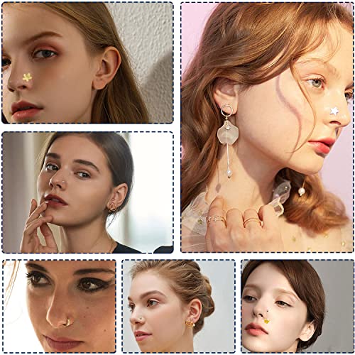 4-Pack Nose Piercing Kit, Disposable Self Piercing Kit with Built-in Nose Stu...