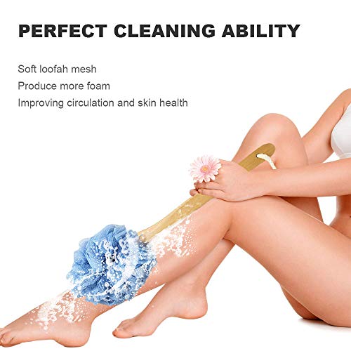 RASDDER Bath Brush, Back Washer for Shower Long Handle, Shower Brush with Loo...