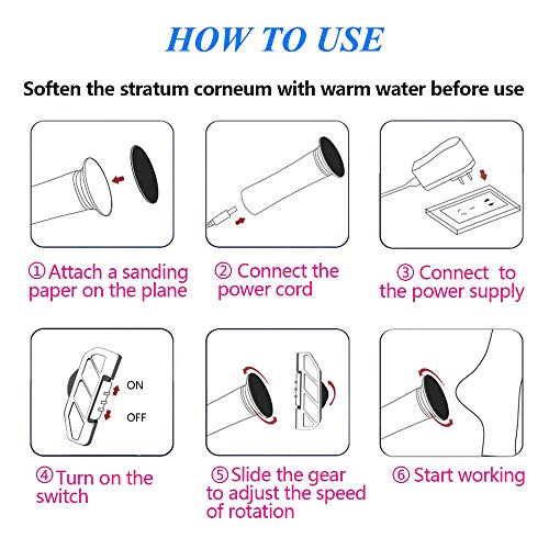 Electric Callus Remover, Ravifun Foot File Pedicure Tool with Speed Controlle...