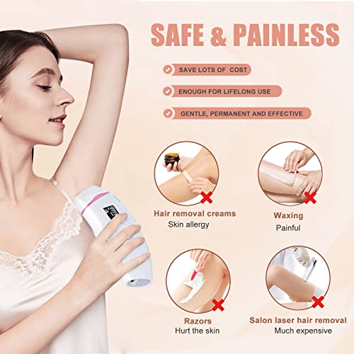 Laser Hair Removal for Women, Permanent IPL Hair Removal Device for Facial Bo...