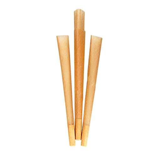 RAW Classic Natural Unrefined Pre Rolled Cones Cones Per Pack Brown Unscented...