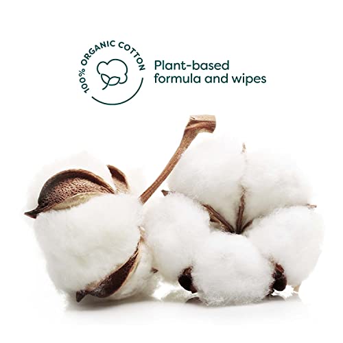 RAWGANIC Refreshing Facial Wipes, Fragrance-free Biodegradable Organic Cotton...