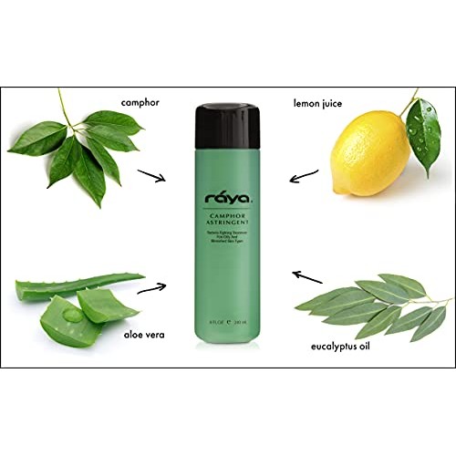 RAYA Camphor Astringent 6 oz (204) | Effective Facial Toner for Oily and Brea...