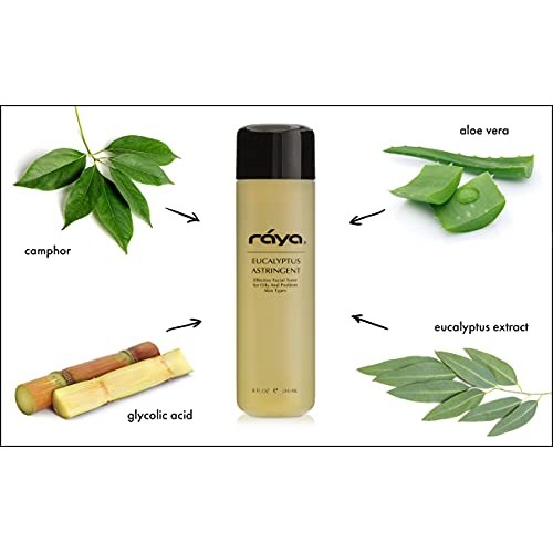 RAYA Eucalyptus Astringent with AHA 6 oz (G-207) | Exfoliating Glycolic Facia...