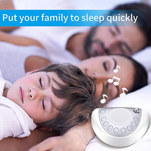 White Noise Machine Raynic Sound Machine Portable Sleep Machine with 24 Natur...