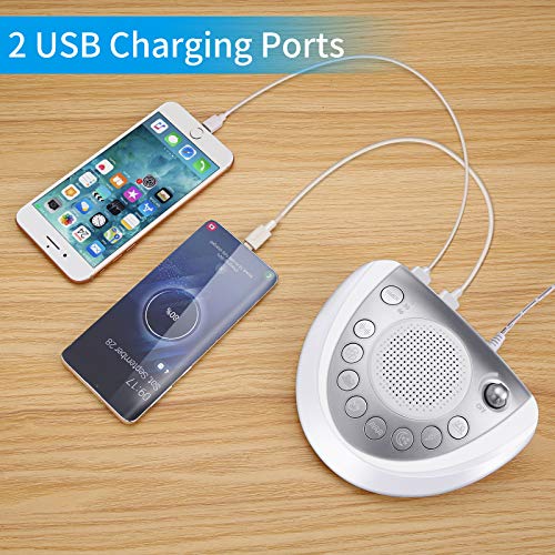 White Noise Machine Raynic Sound Machine Portable Sleep Machine with 24 Natur...