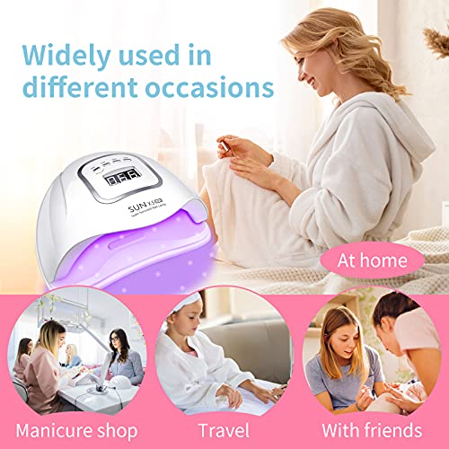 UV LED Gel Nail Lamp,Professional 120W UV Nail Light for Gel Polish Fast Curi...