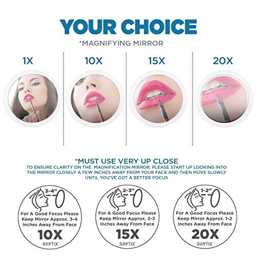 15X Magnifying Mirror & Slant Tweezers Set Makeup Application & Eyebrow Remov...