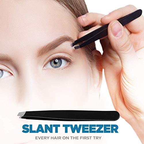 15X Magnifying Mirror & Slant Tweezers Set Makeup Application & Eyebrow Remov...