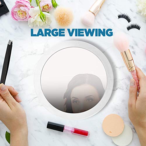 15X Magnifying Mirror & Slant Tweezers Set Makeup Application & Eyebrow Remov...