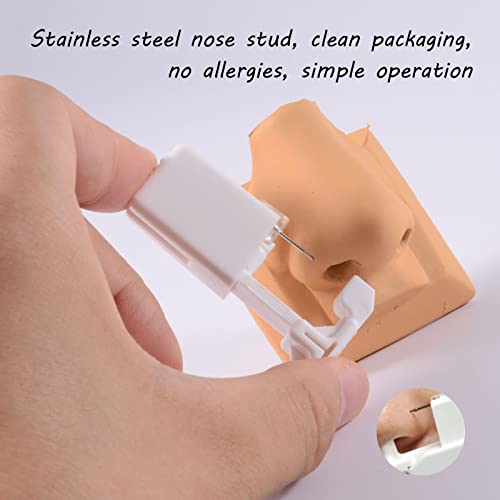 Nose Piercing Kit - Rayyl Disposable Safety Nose Piercing Gun Built-in Nose S...