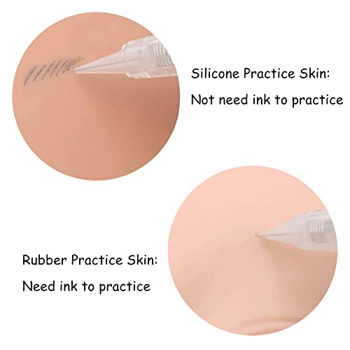 Tattoo Skin Practice 10Pieces Tattoo Practice Skin 7.4x5.6" Thin Silicone Sof...