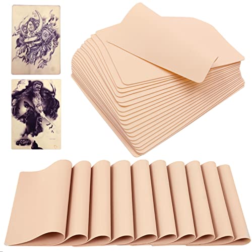 Tattoo Skin Practice 10Pieces Tattoo Practice Skin 7.4x5.6" Thin Silicone Sof...